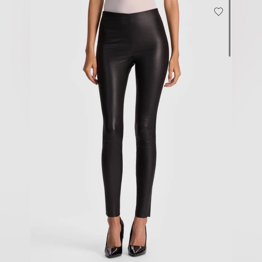 Alice + Olivia Lennox Women's Black Leather Leggings (NWT)
